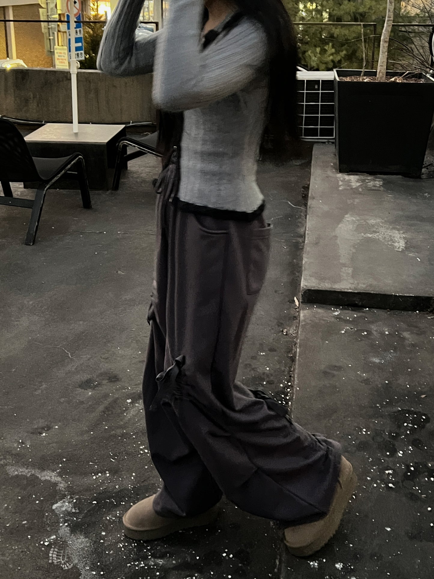 【🎀Balletcore-lover 請入! 】Bow Sweatpants / Grey
