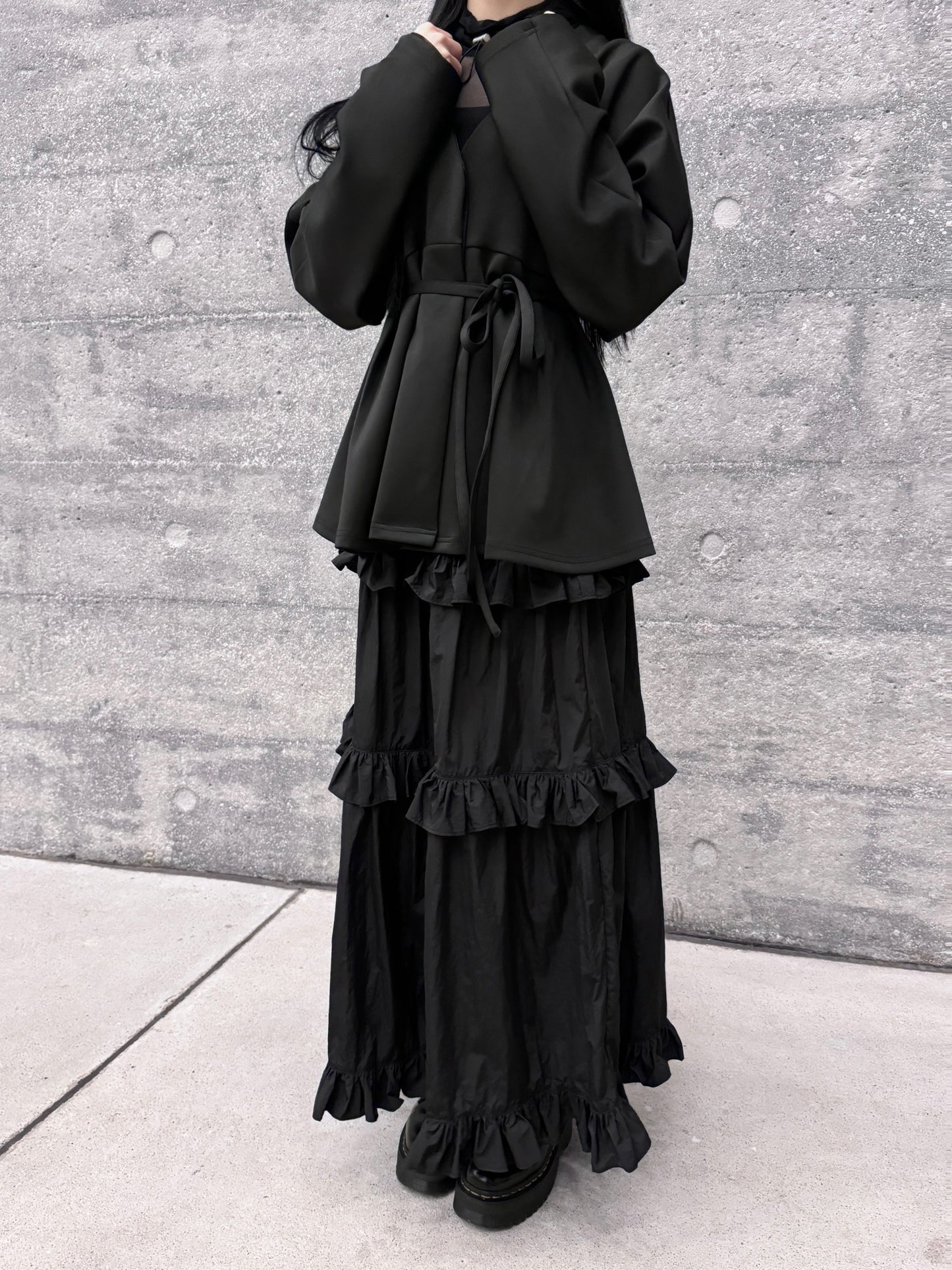【店主自留!🪡】Collarless blazer/ black