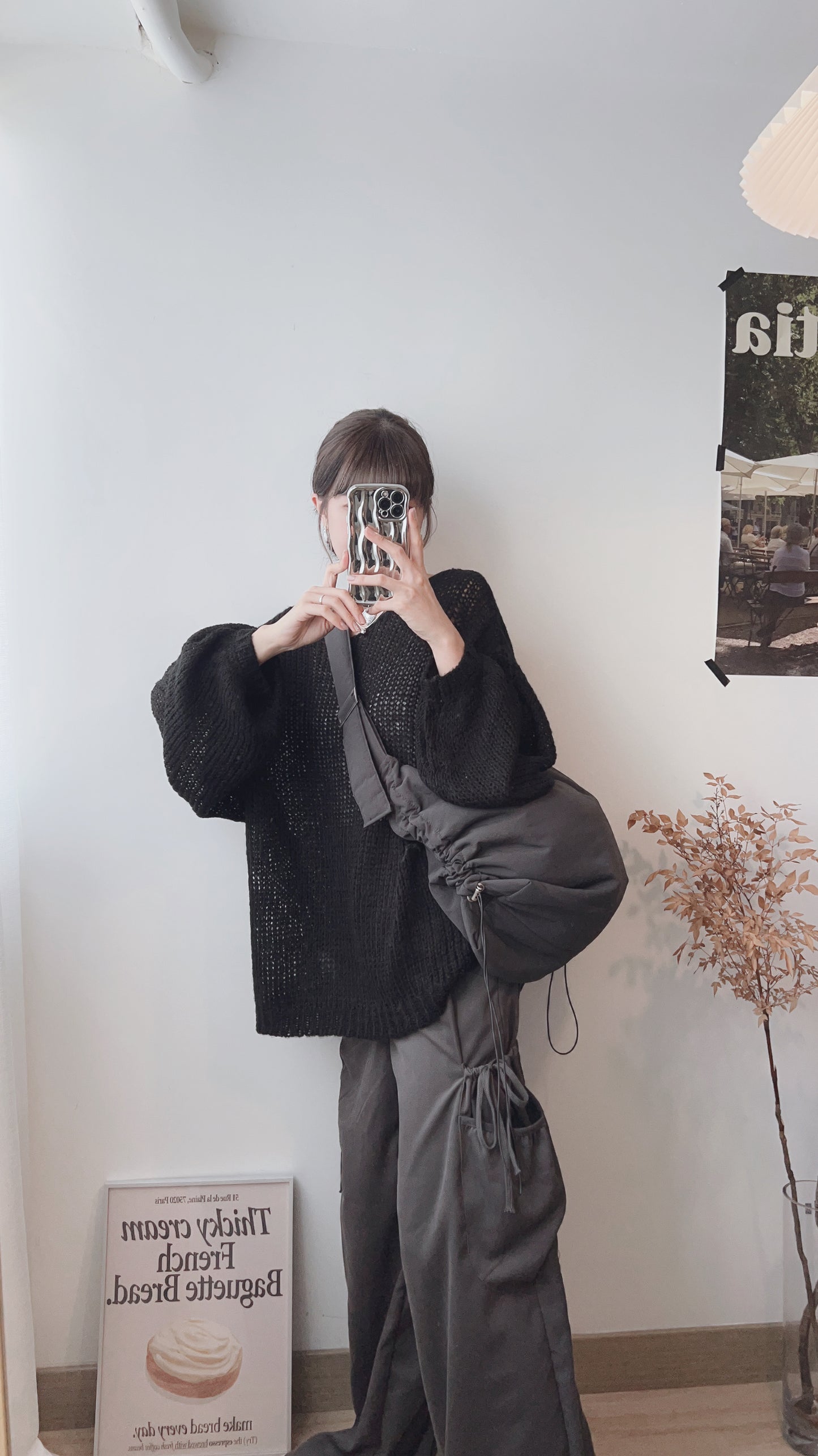 極推介!跣水料尼龍斜背包 / GREY