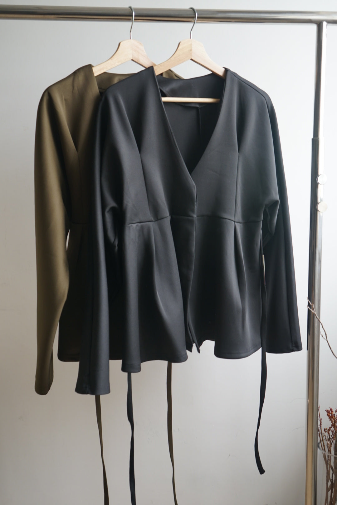 【店主自留!🪡】Collarless blazer/ black
