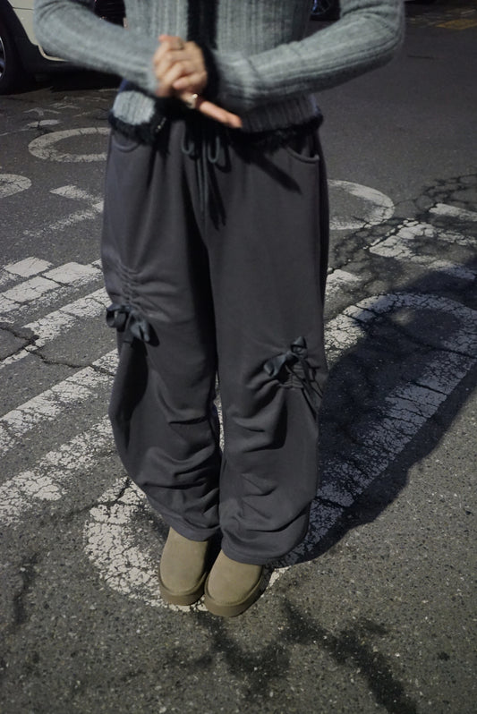 【🎀Balletcore-lover 請入! 】Bow Sweatpants / Grey