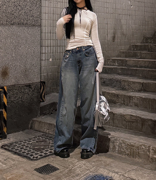 【Denim series👖 !】Baggy Dart jeans / Denim