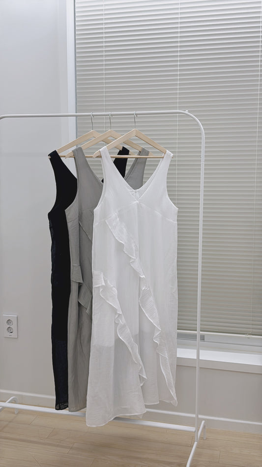 frill sleeveless ops / 3 colors