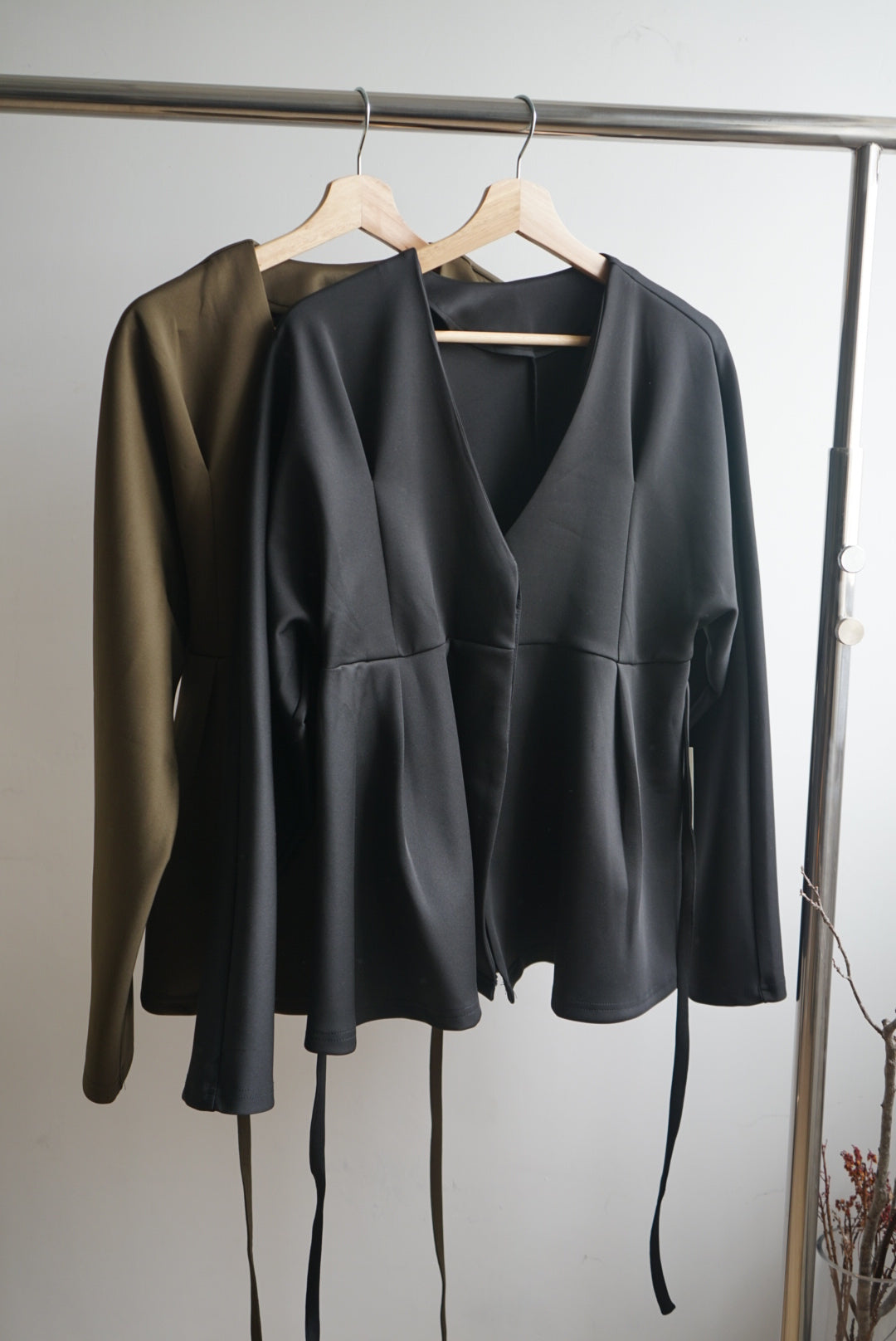 【店主自留!🪡】Collarless blazer/ black