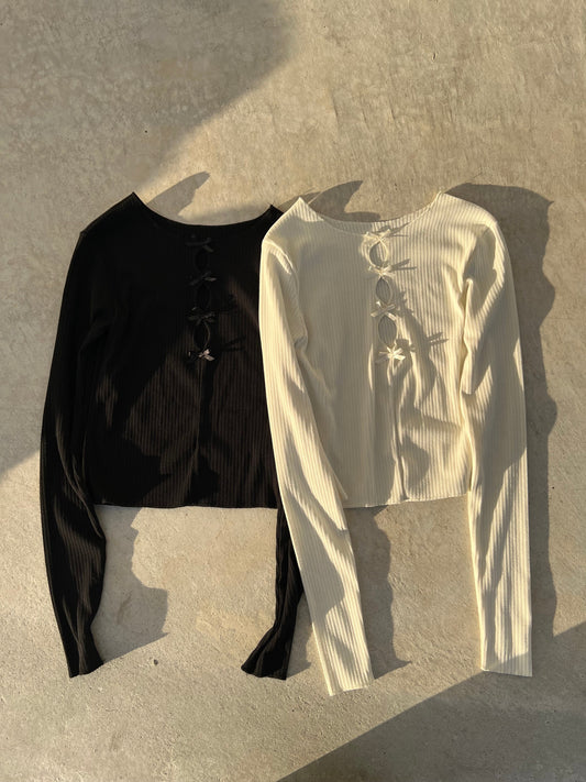 【💝開心價齊齊包色!】Three ribbon Top / 5 colors