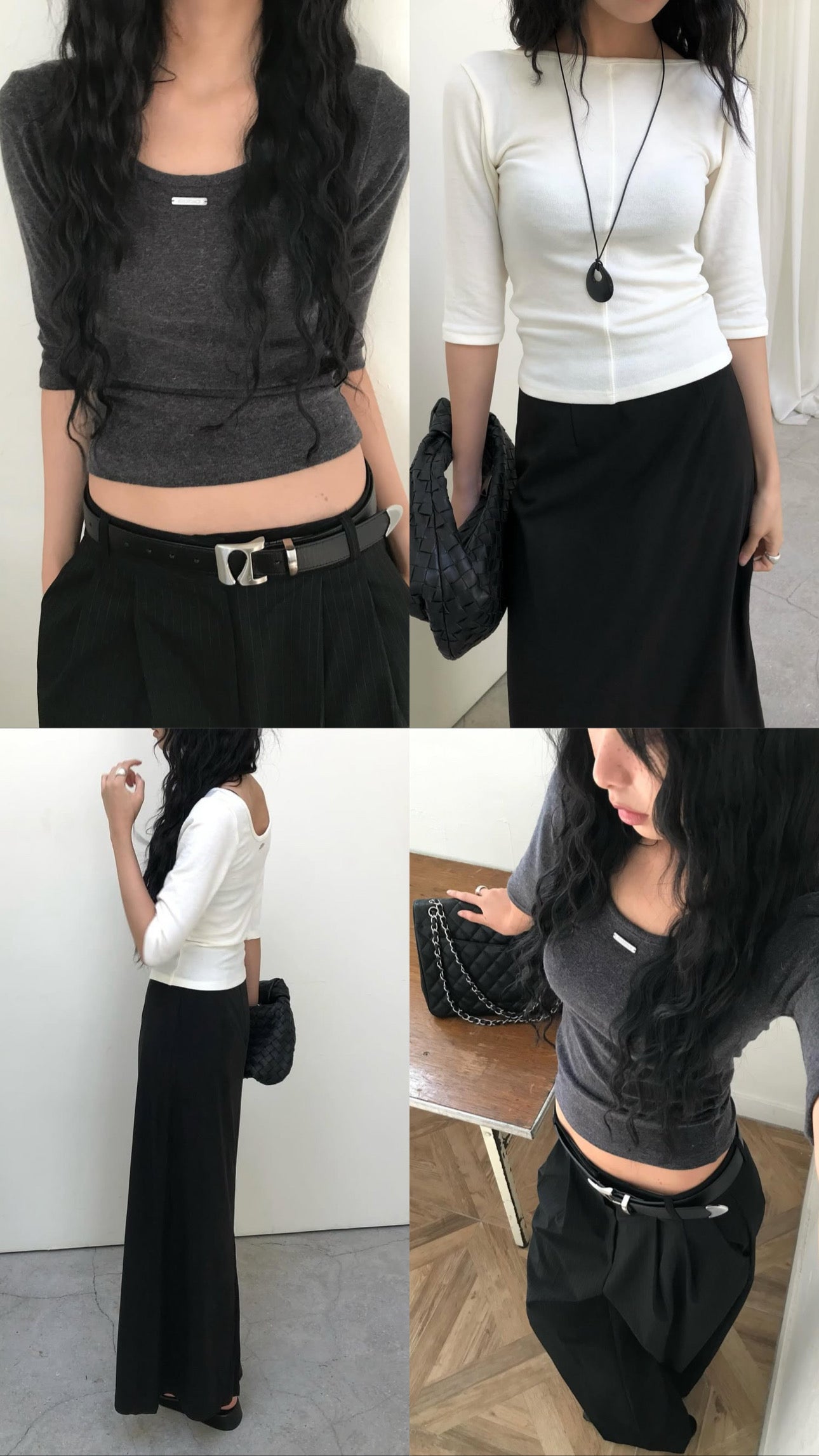 [ 預訂.˚‧💭 ] [ 超舒適！] Mid sleeve 2-way top / 3 colors