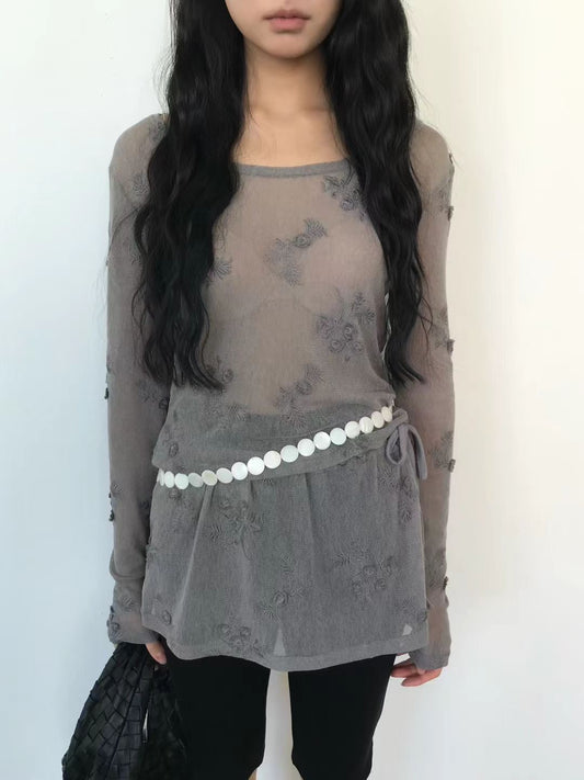 [ our picks! (˶ᵔ ᵕ ᵔ˶) ‹𝟹 ] [ 預訂 ]  floral long sleeve / 2 colors