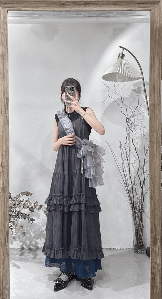 [ 預訂  ⋅˚₊‧ ] cake layered ops / charcoal