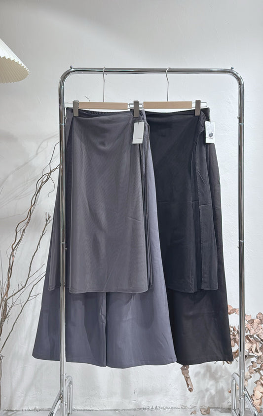 [ 預訂🪽⋆ ] [ 連腰巾 ] layered tulle wrap pants / 2 colors