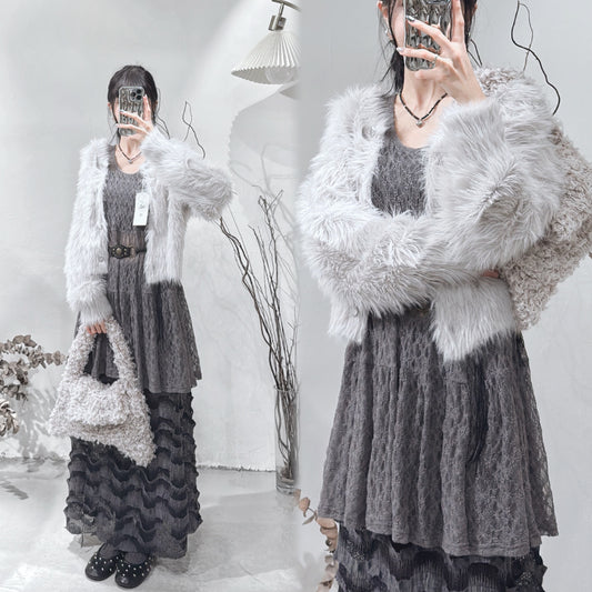 [ 預訂/現貨 📷 ༘ ⋆｡ ˚ ] Daily fluffy outer / lavender