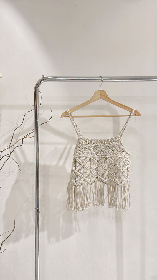 [ 現貨 / 預訂🪽⋆ ՙִՙ ] crocheted vest • ivory