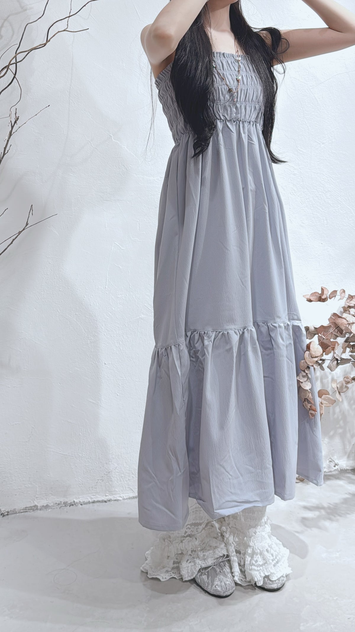[ 預訂 🪽⋆ ] summer shirring ops / 2 colors