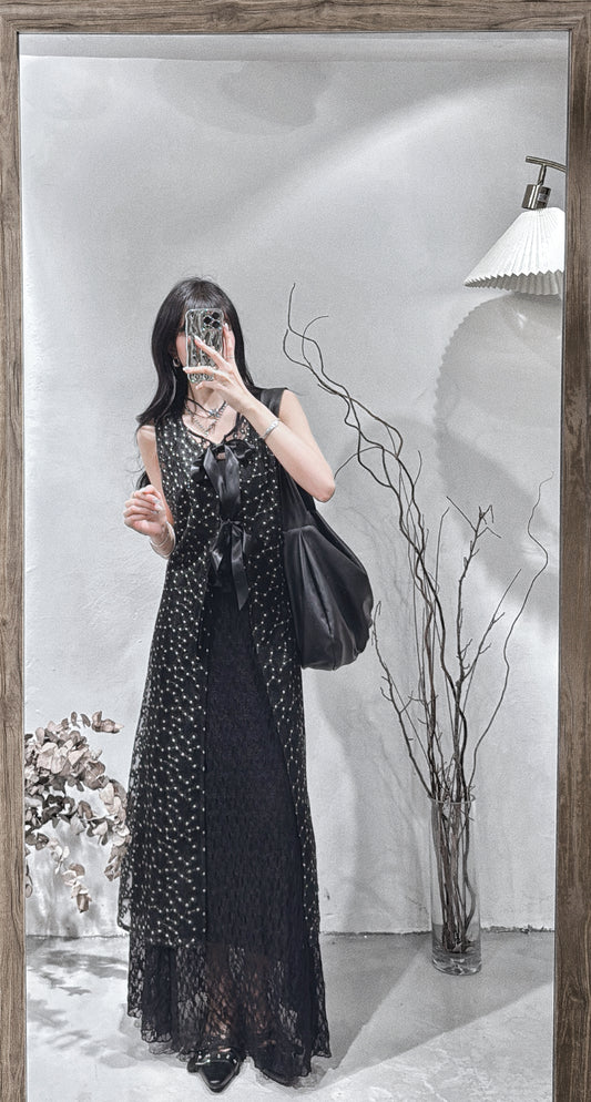 [ 七月限定⋆⭒˚.⋆ ] [ 一套三件 ] amour lace set • black