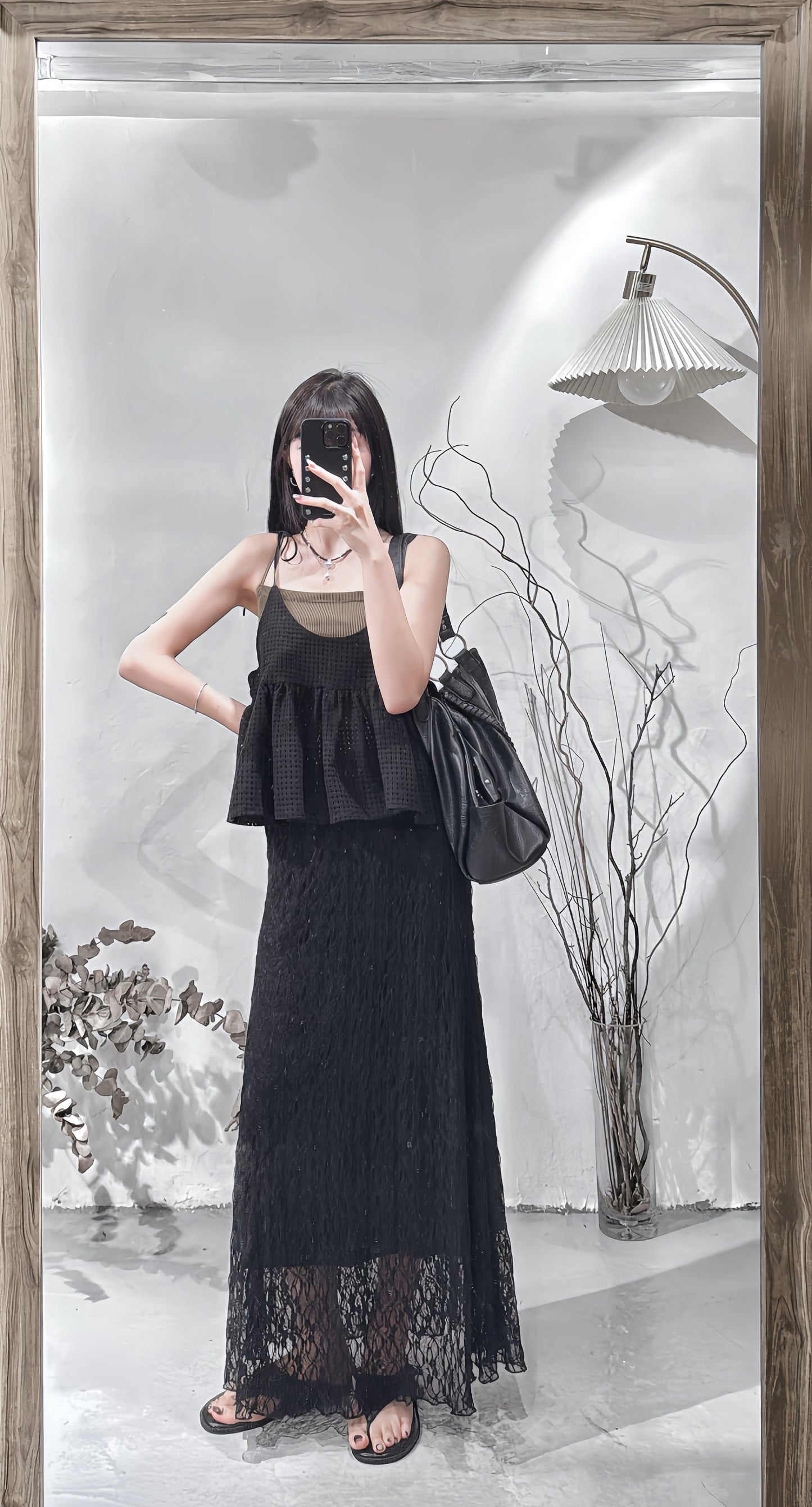 ［   ✮𓂂⋆預訂！超高質！ ] Mesh cami / black