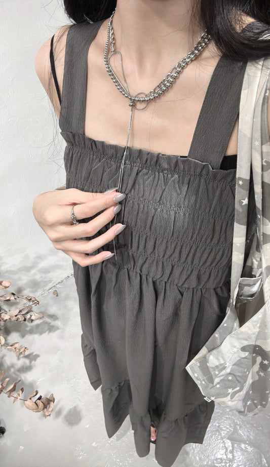 [ 預訂 🪽⋆ ] summer shirring ops / 2 colors