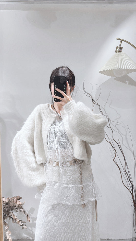 [ 現貨 📷 ༘ ⋆｡ ˚ ] shaggy bolero / ivory