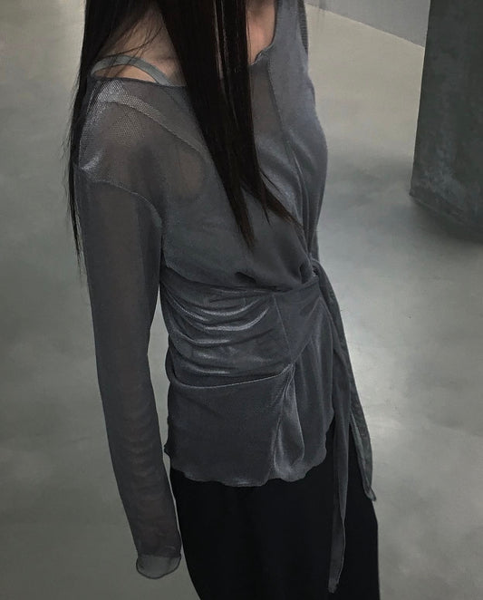 [ 預訂.˚‧💭 ] [ 店主大愛款！] [ little glossy! ] Mesh velvet set / 3 colors