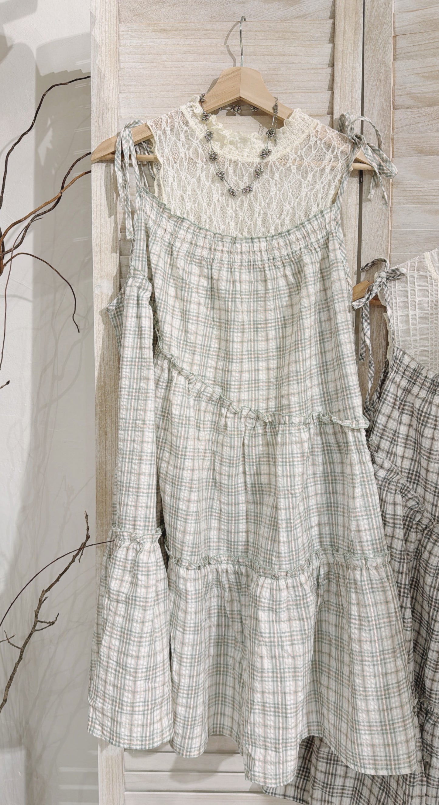 [ 奶油色 ˚⊹♡ ] checkered ops / 3 colors