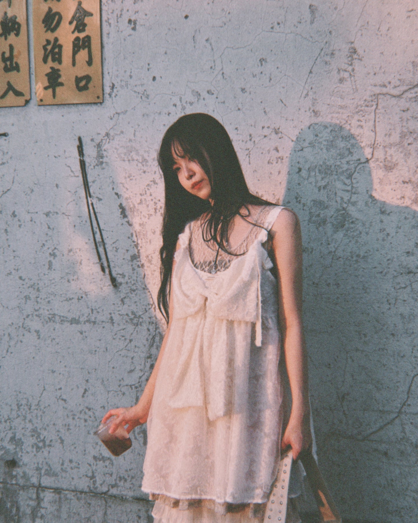 [ DDD MADE 𐙚˙⋆.] [超美layer. 💖]Feather ribbon top / ivory