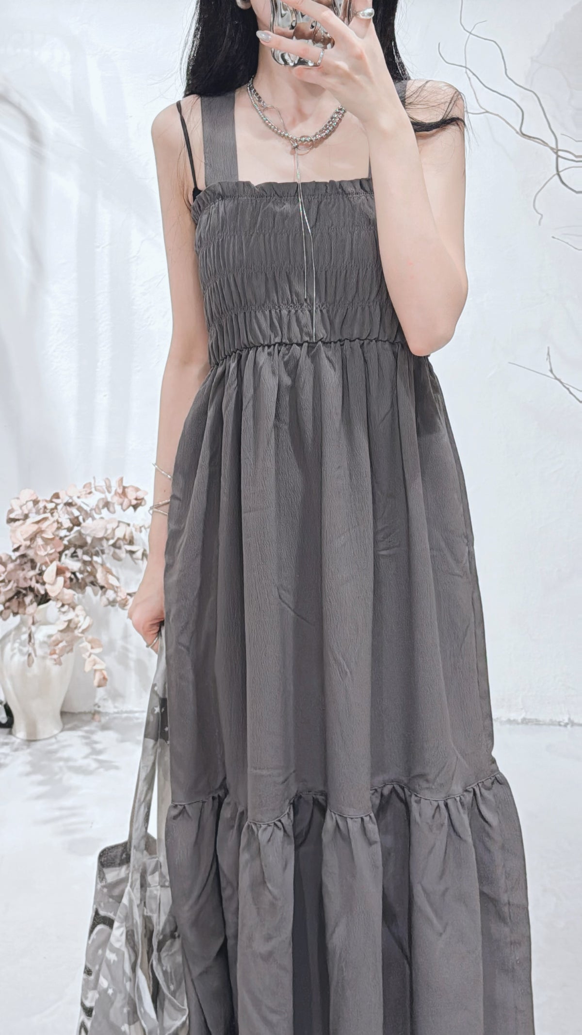 [ 預訂 🪽⋆ ] summer shirring ops / 2 colors