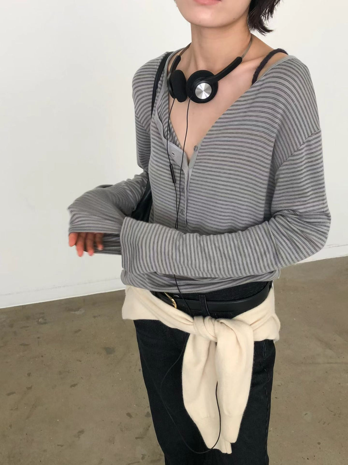 ［ 早鳥 early bird 價 🐈‍⬛✨ ] striped henley top / 7 colors