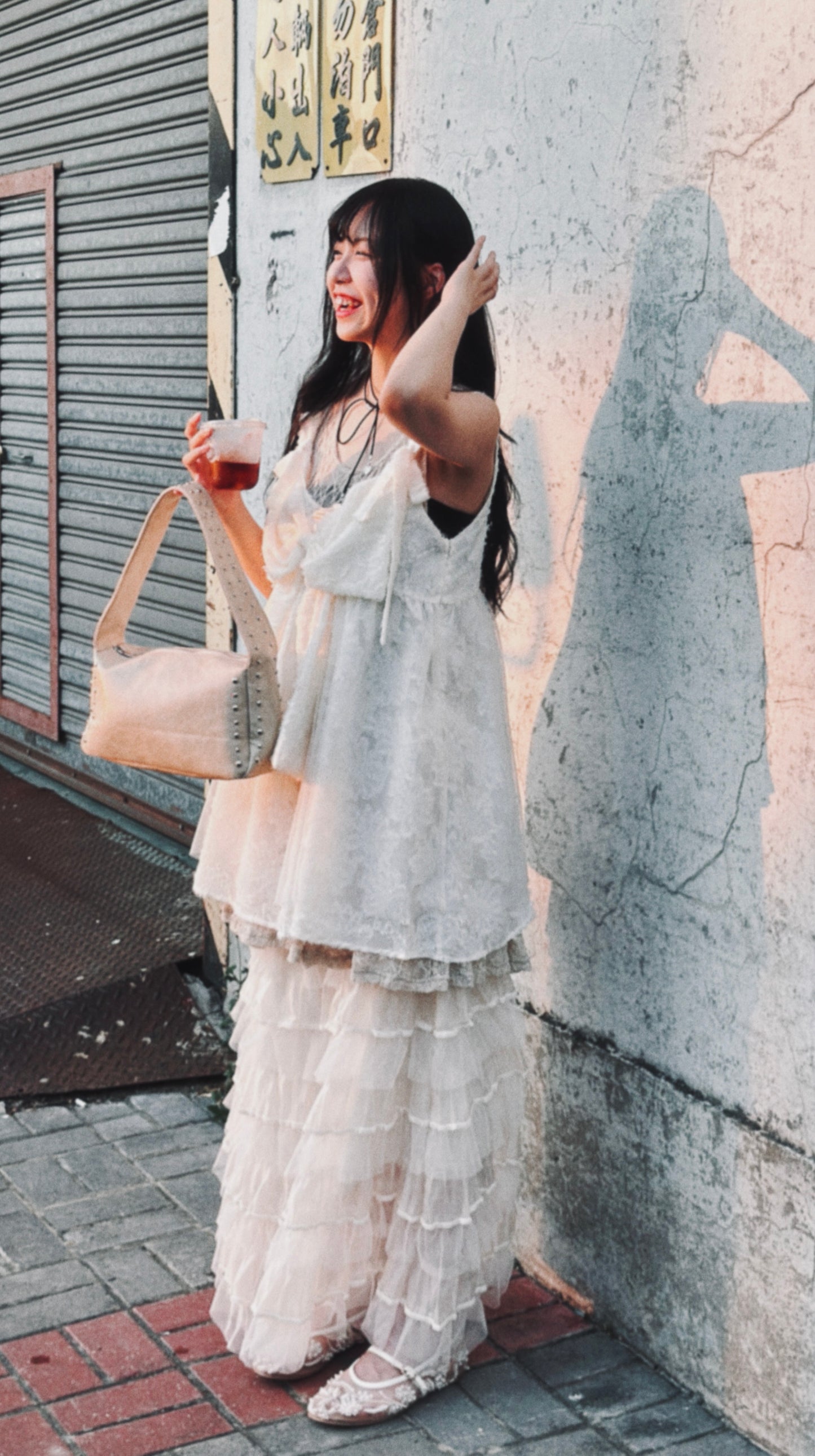 [ DDD MADE 𐙚˙⋆.] [超美layer. 💖]Feather ribbon top / ivory
