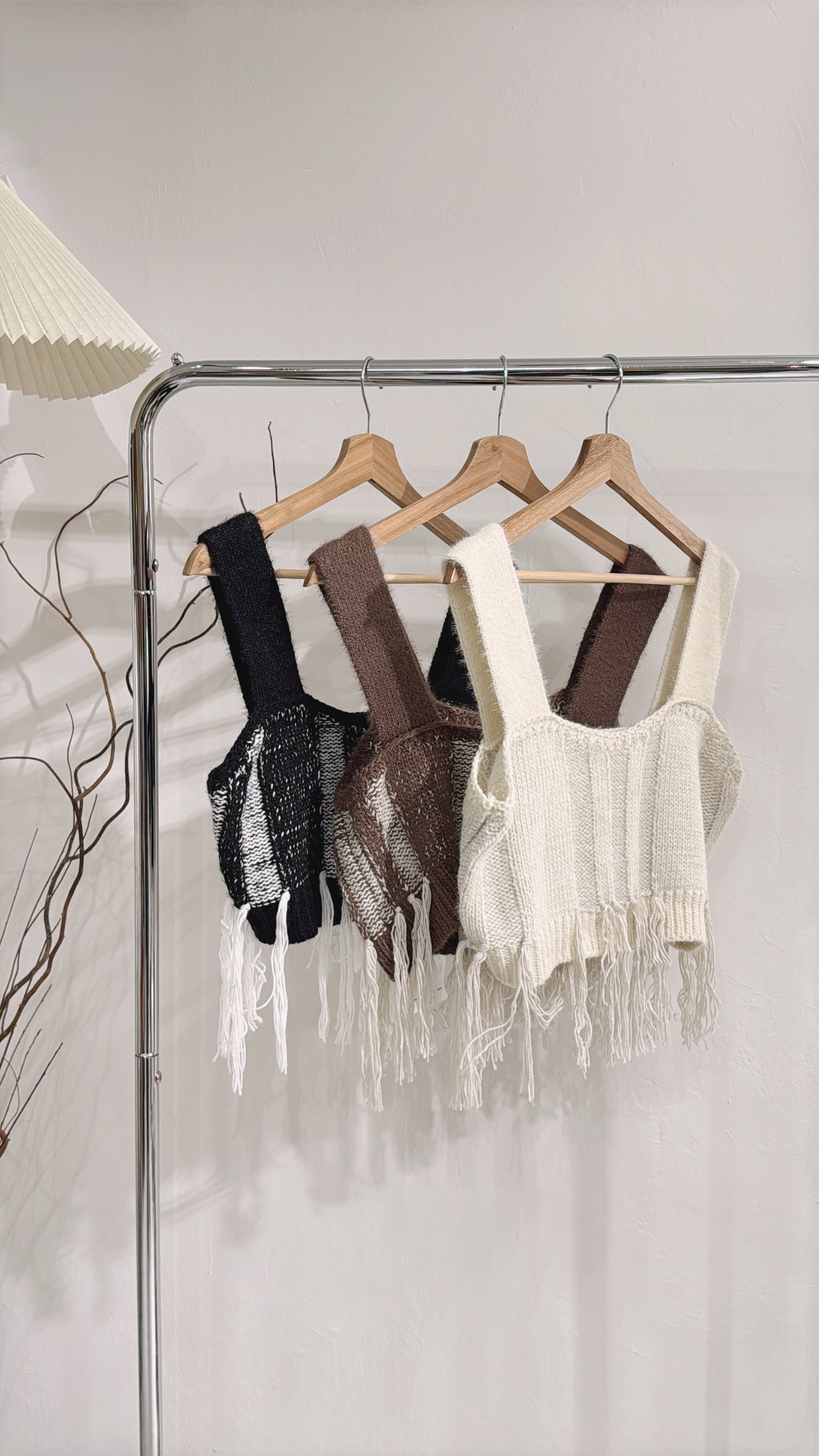 [ 現貨 / 預訂 ⋆𐙚 ̊ ] fringed cami / 3 colors