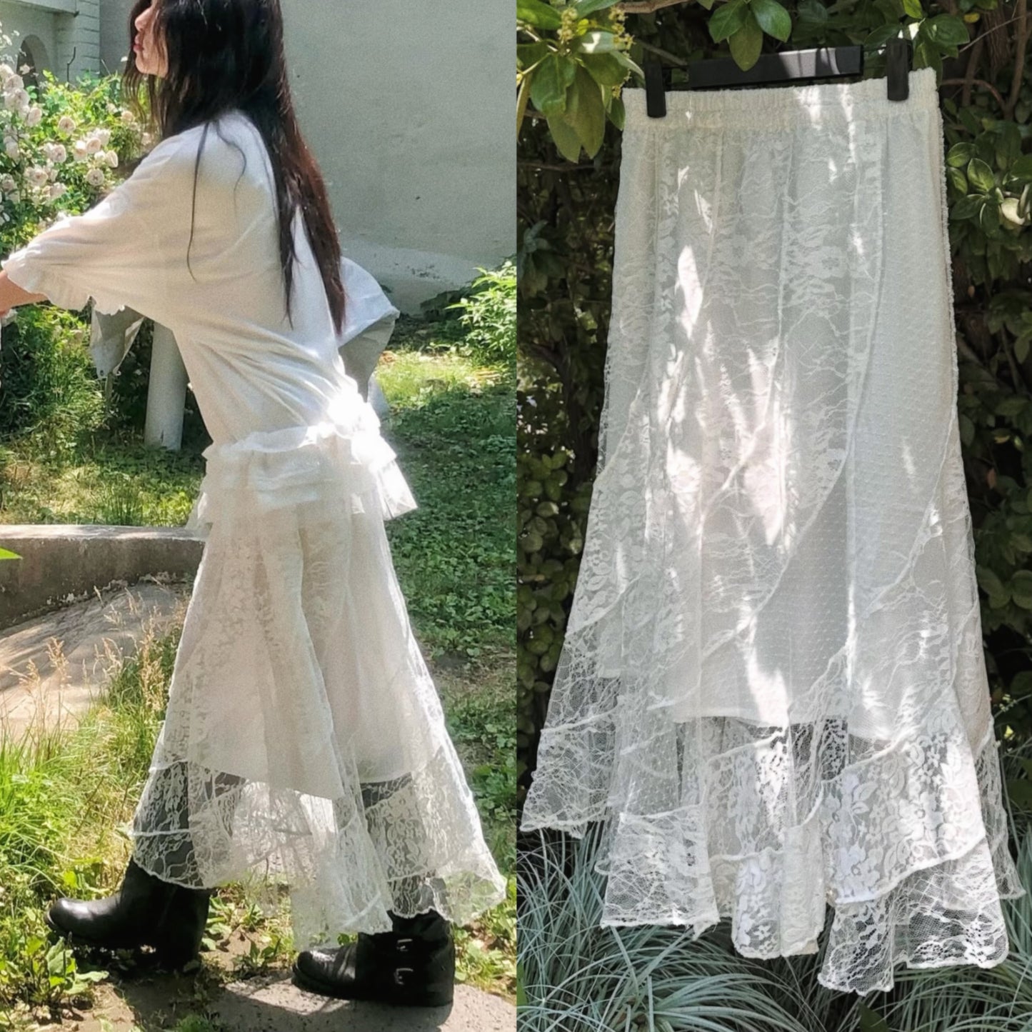 ［   ✮𓂂⋆預訂 ] dahlia skirt / 2 colors
