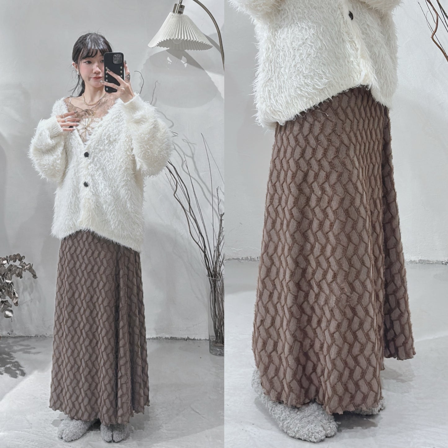 [ 預訂 / 現貨  ˚.🎀༘⋆] feather mermaid skirt / 4 colors