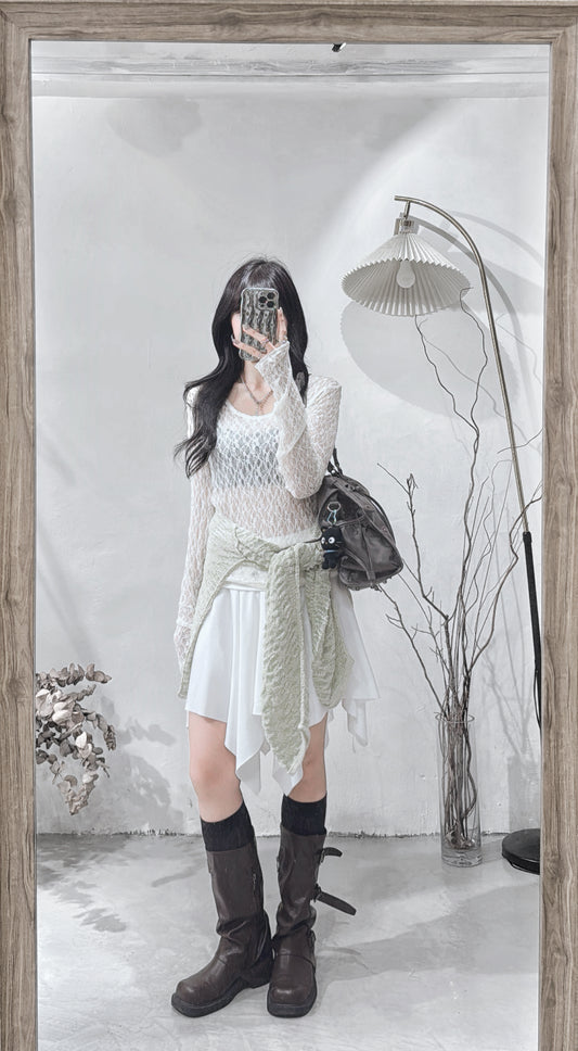 [ ✰ 預訂 ] eyelet skirt / 3 colors