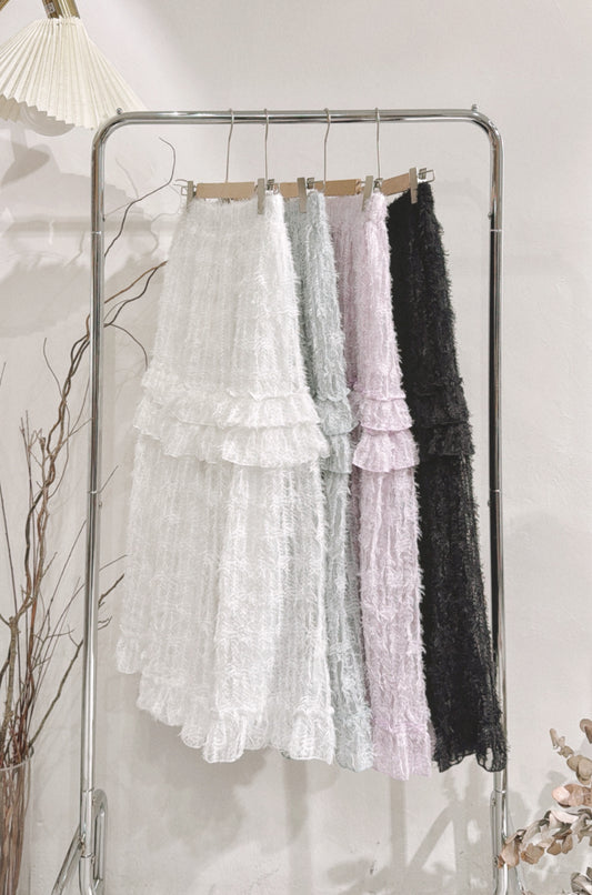 [ 現貨/預訂⋆.𐙚 ̊  ！] [ 今期必必必入手！] Feather cake skirt / 4 colors