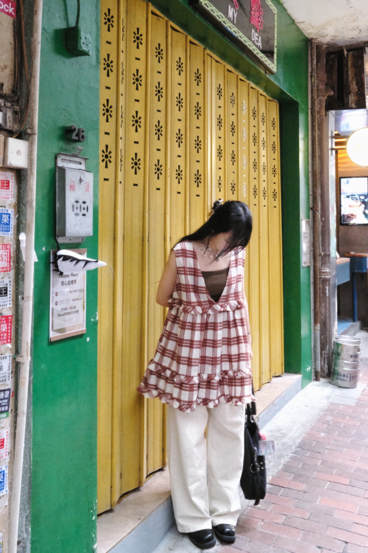 [ 現貨/預訂 .˚‧💭] Checkered 2-ways vest / 2 colors