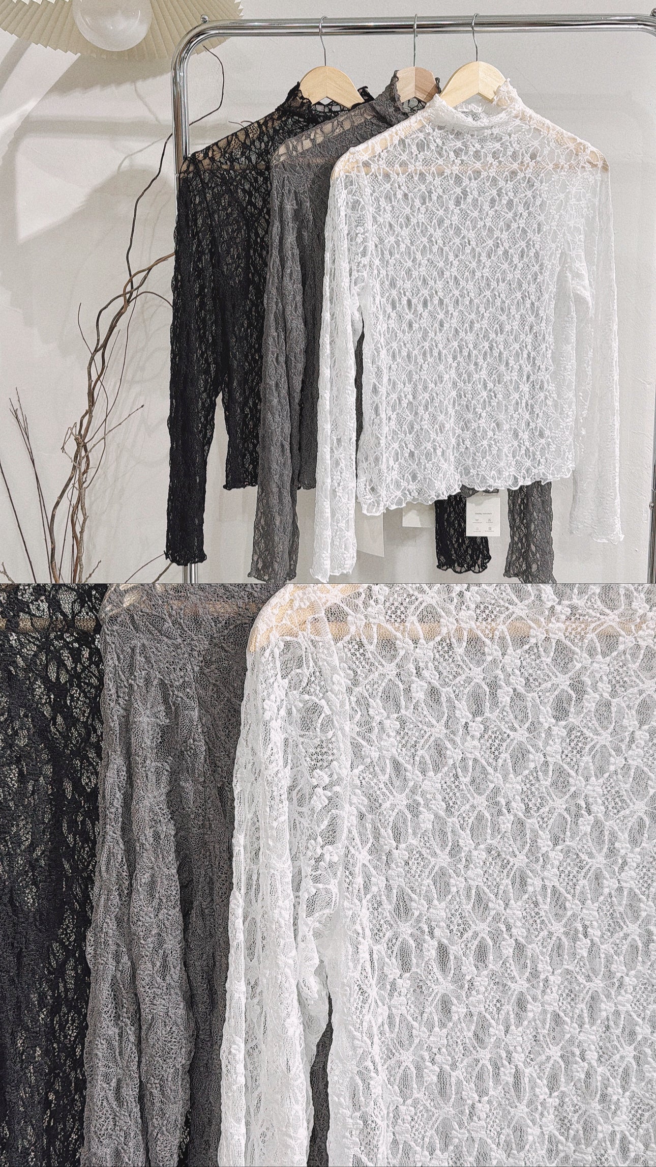 [ 現貨/預訂˚⊹♡ ] lace see through inner / 3 colors