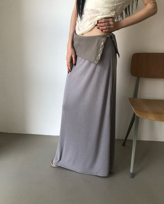 Eyelet long skirt / 3 colors