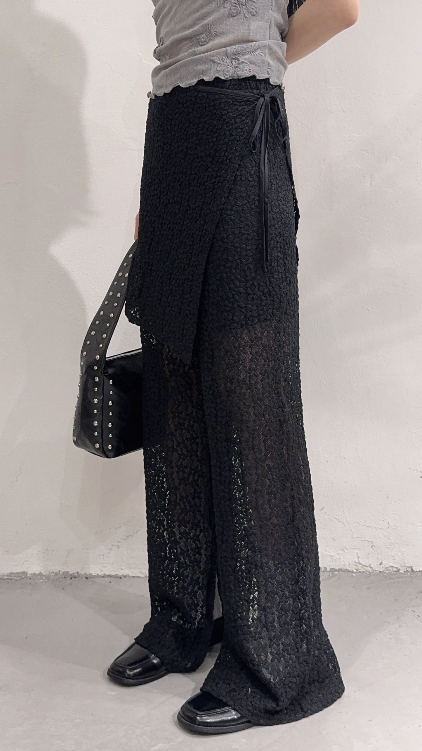 [ 現貨 ₊˚⊹♡ ] [ 連腰巾 ] lace pants / 2 colors