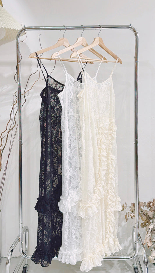 [ 現貨/ 預訂 📑𓂂˚˟ ] must have 🤍 lace ruffle ops / beige
