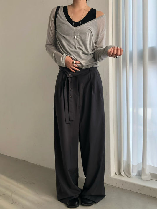 [ 預訂🪽⋆ ] [ 店主picks！] strap pants / 2 colors
