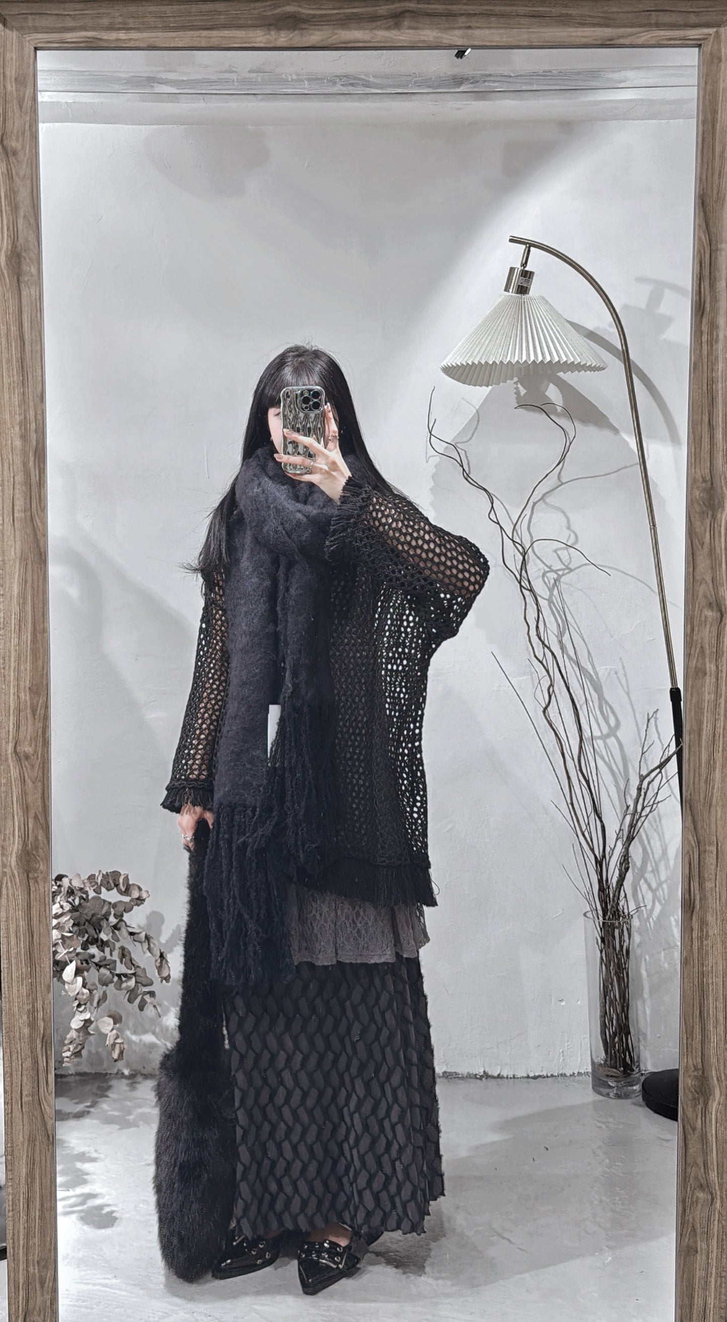 [ 現貨 / 預訂 ⋆𐙚 ̊ ] [ 超保暖！] fringed scarf / 淨色 ver.