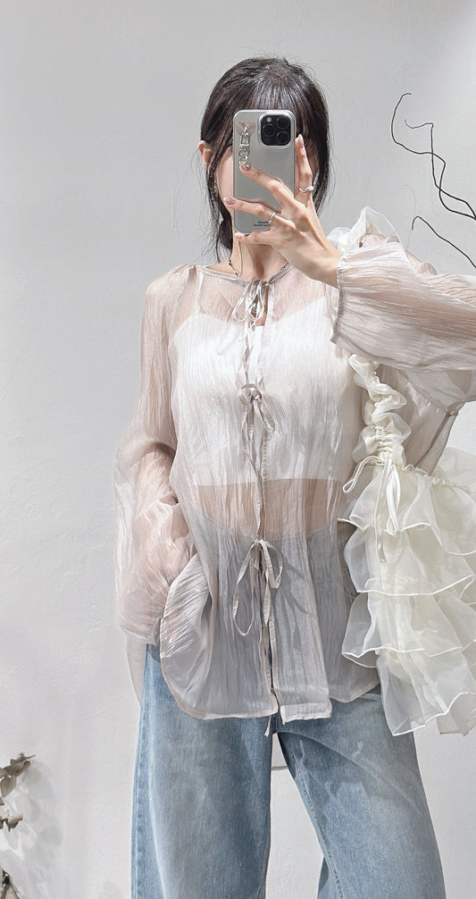 [ 48HRS首批價！] Bouquet Blouse / beige