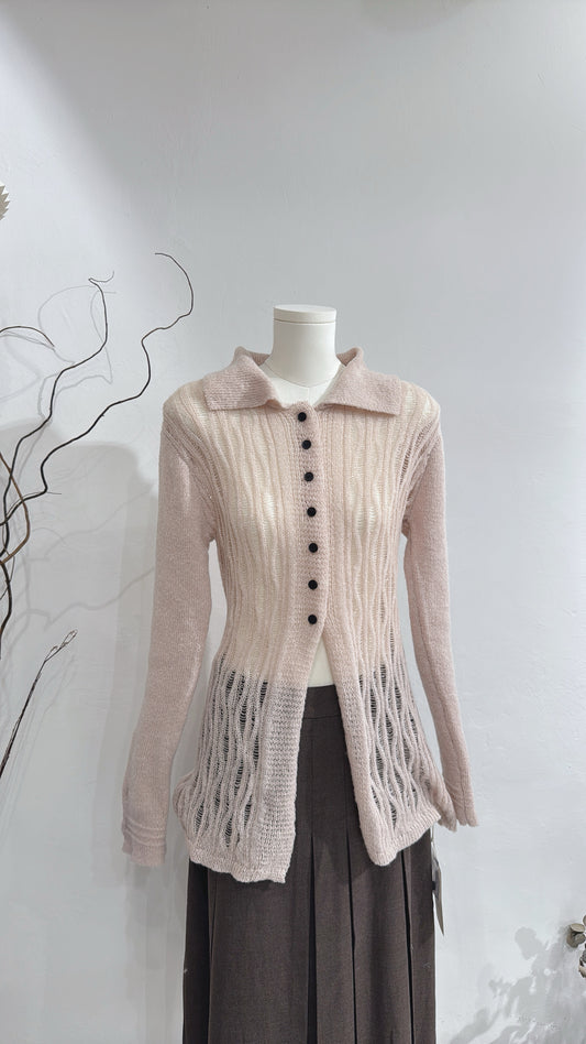 [ 完售即止！] Mohair-blend top / beige
