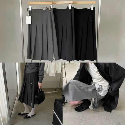 [ 預訂 ] Layered pleated skirt / 3 colors