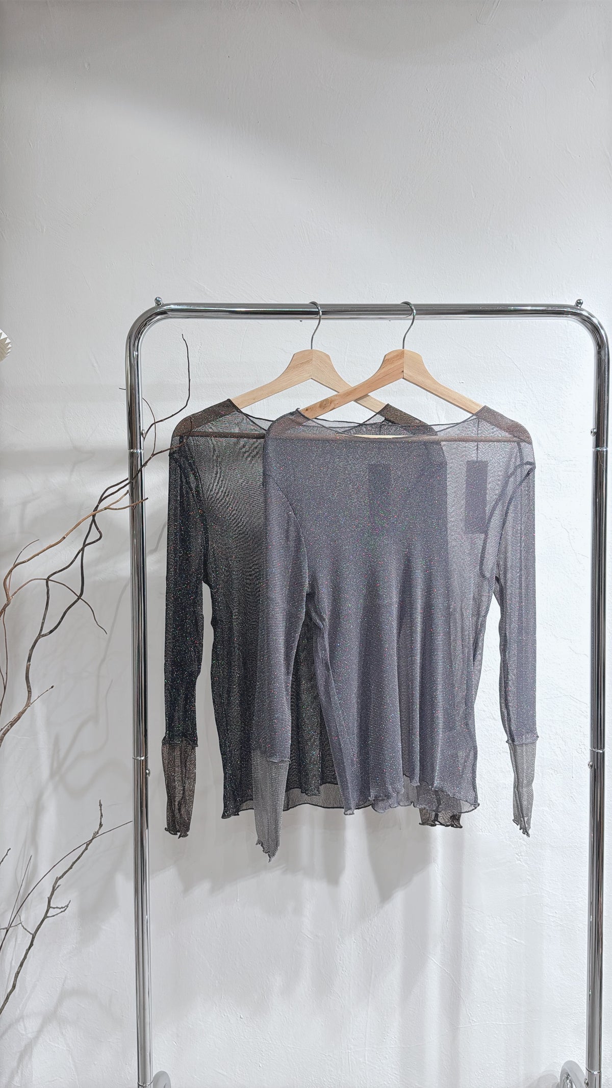 [ 現貨 / 預訂🪽⋆ ] bling bling sheer long sleeve / 2 colors