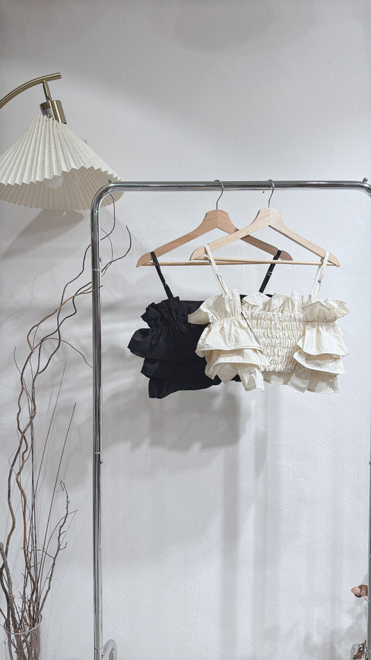 [ 現貨 / 預訂🪽⋆ ] Ruffle Bustier Cami / 2 colors