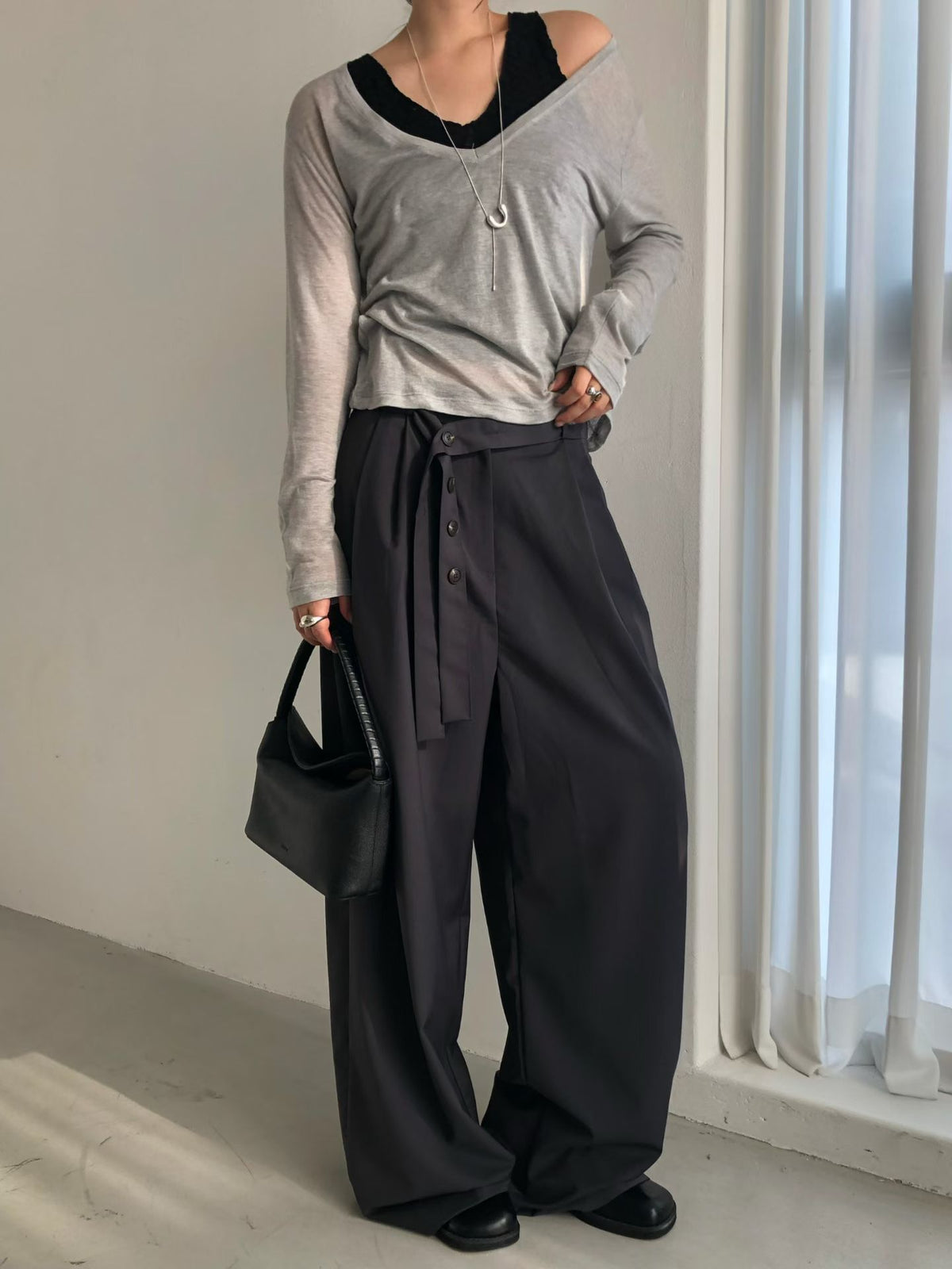 [ 預訂🪽⋆ ] [ 店主picks！] strap pants / 2 colors