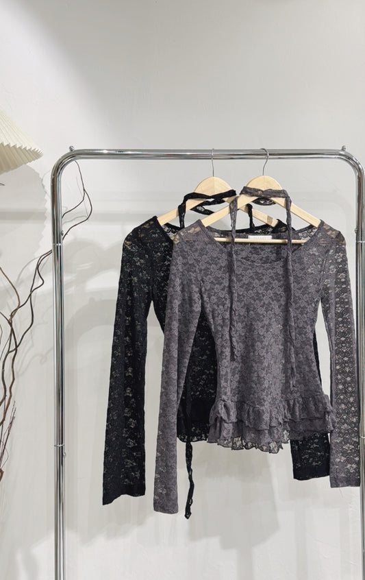 [ 預訂⋆⁺₊❅ ] frill lace top / 2 colors