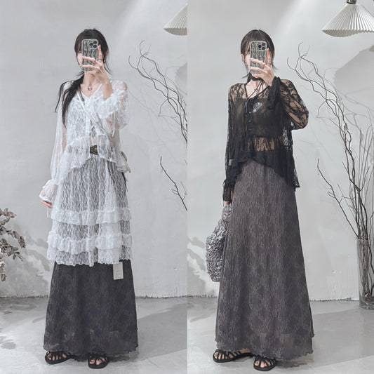 [ 現貨 / 預訂  ₊˚⊹♡ ] fem lace blouse / 2 colors