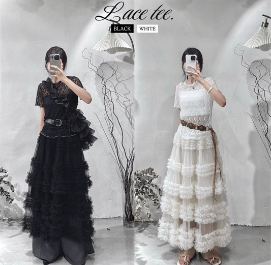 [ 預訂 ] Lace see through top/ 2 colors