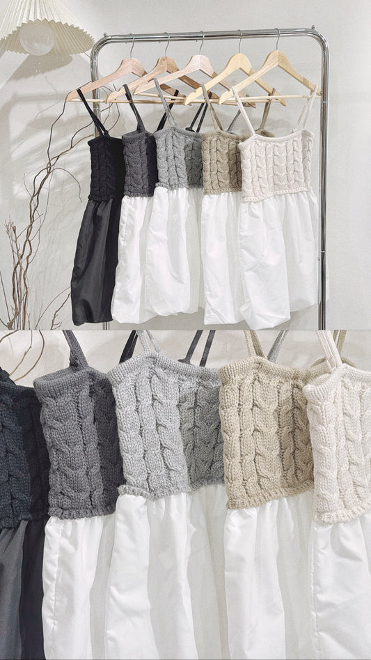 [ 現貨/預訂˚⊹♡ ] balloon knit cami / 5 colors