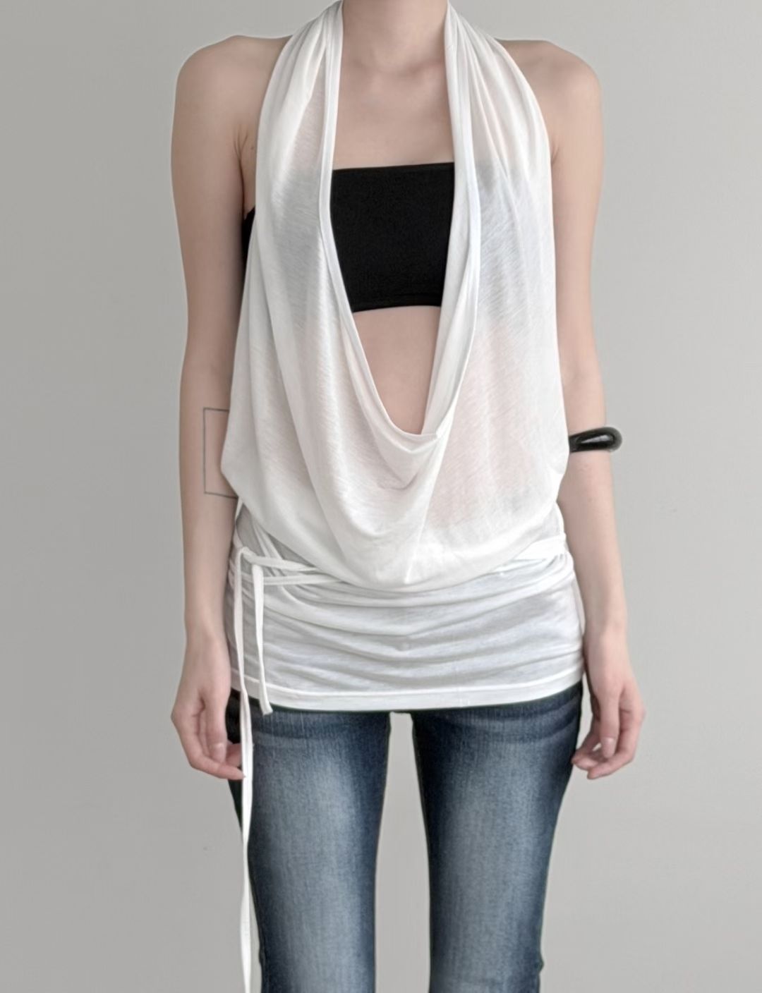 [ 預訂🪽⋆ ] halter hooded top • 3 colors