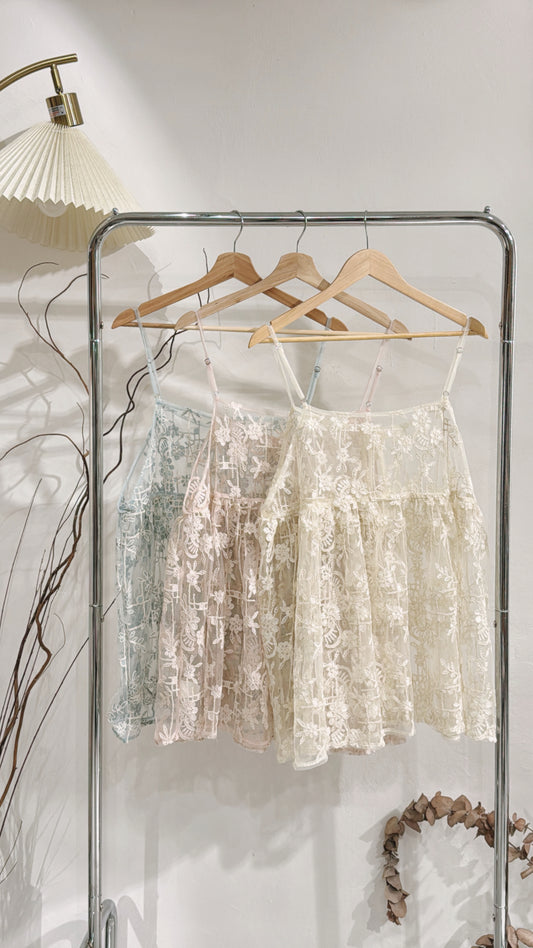 [ .✦ ݁˖ 兩日首批價 $188 ] [ 超美布料！] floral tied cami / 3 colors